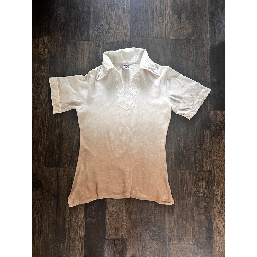 VTG Brittania Single Stitch Tan‎ Ombré Cosplay Halloween Shirt-Men's Medium 70's